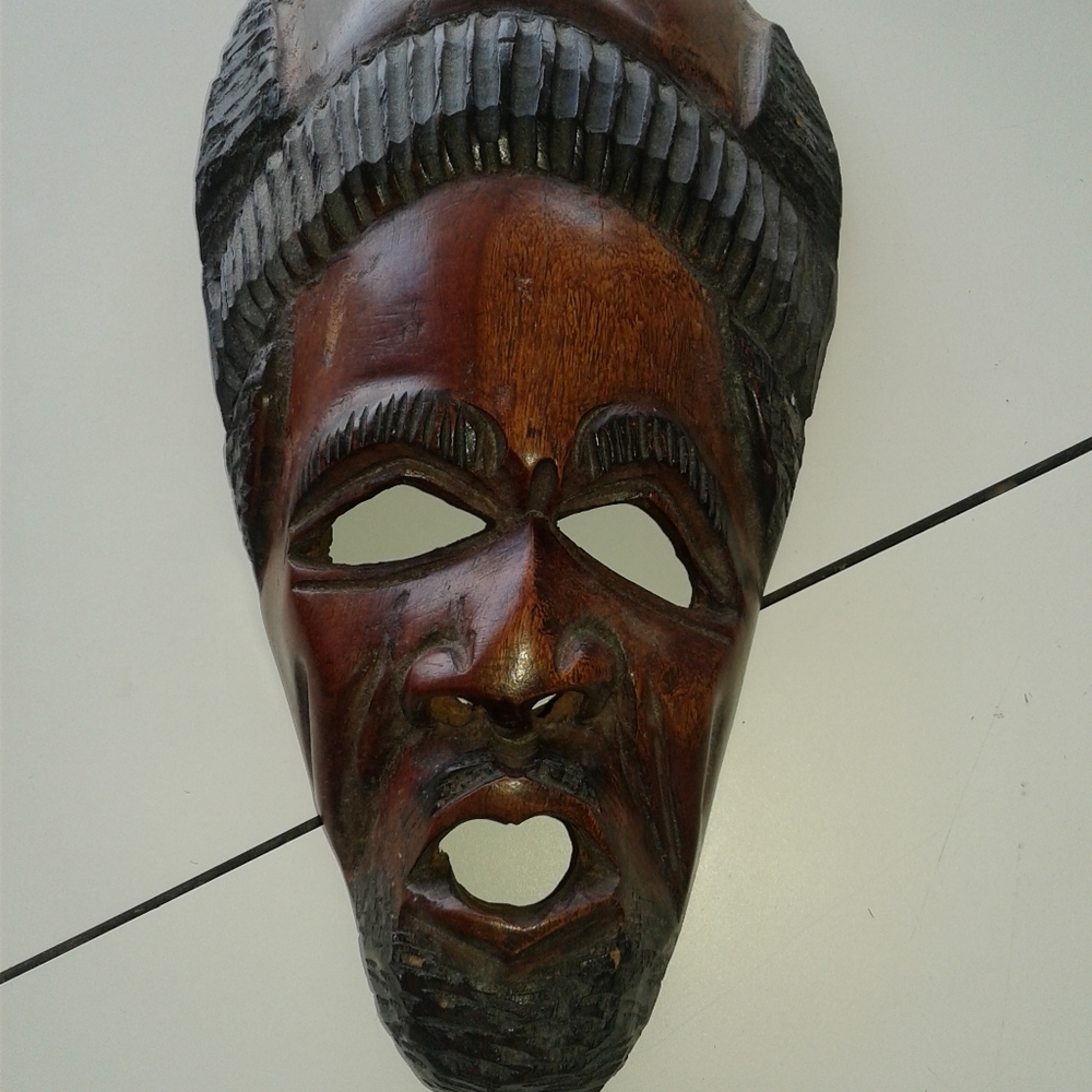 Hand - Carved Ceremonial Mask